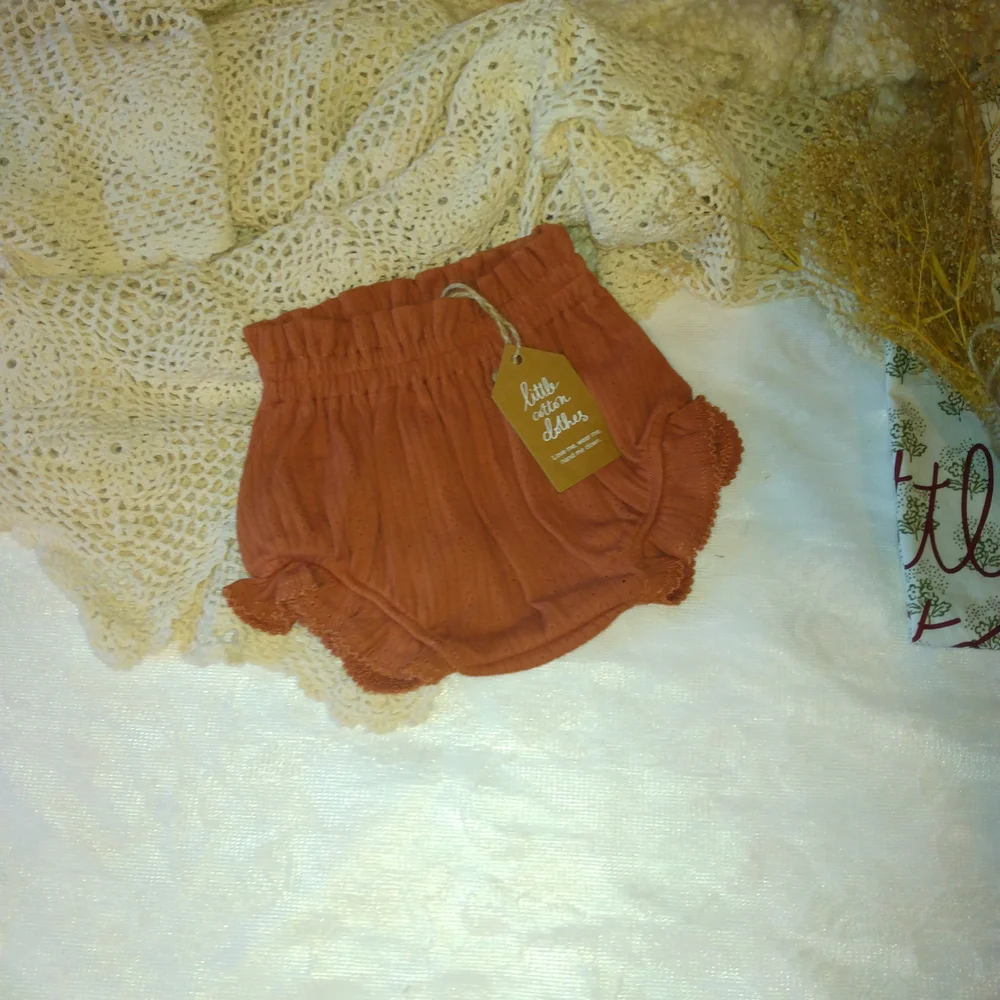Kids Ruffle Shorts - Rust - Picture 2 of 5